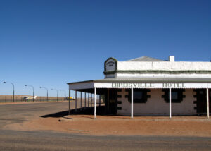 Birdsville Hotel on Christmas morning, Birdsville QLD