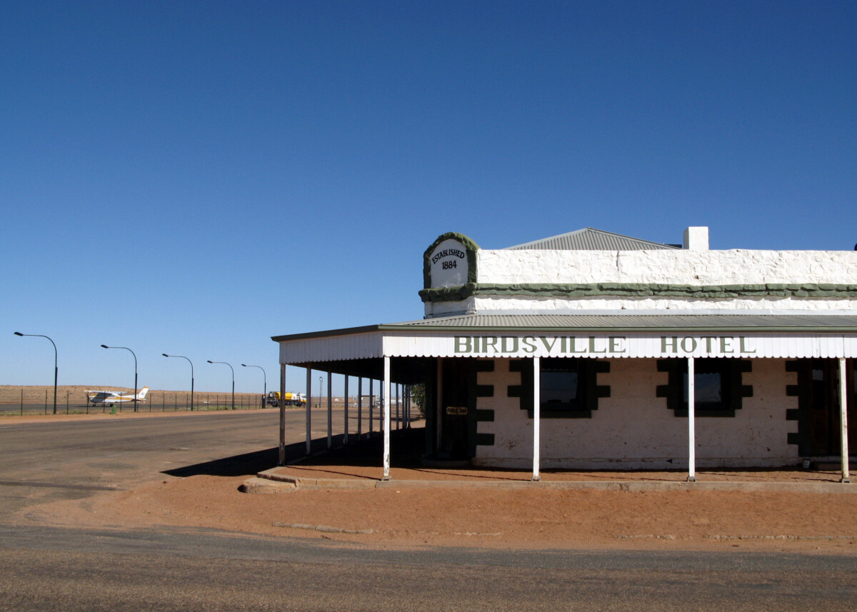 Birdsville Hotel on Christmas morning, Birdsville QLD