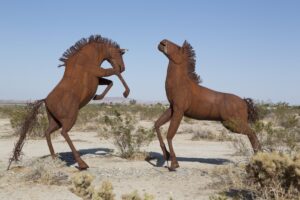 Horse sculptures in Borrego Springs, California