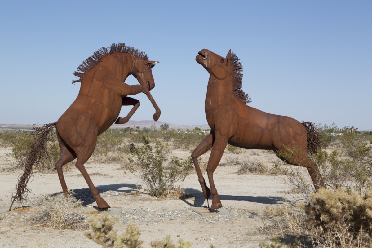 Horse sculptures in Borrego Springs, California