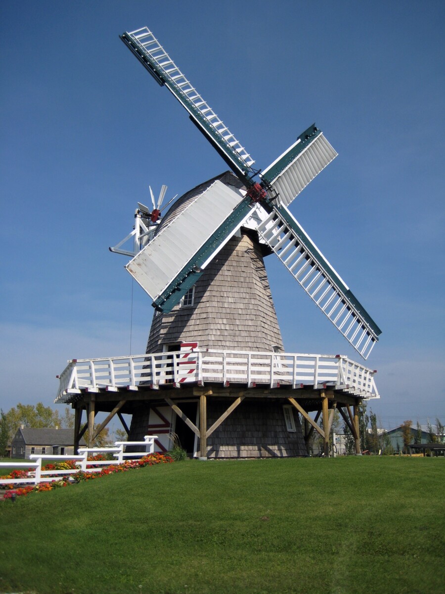 The windmill at the Mennonite Heritage Village in Steinbach, Manitoba.